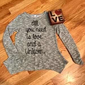 👫KIDS NWOT! Sweater with Saying