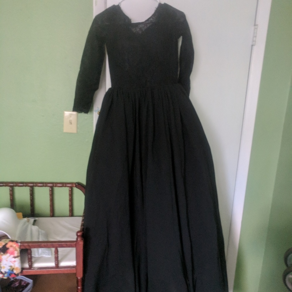 Formal black lace dress