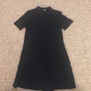 Black ribbed t-shirt tunic