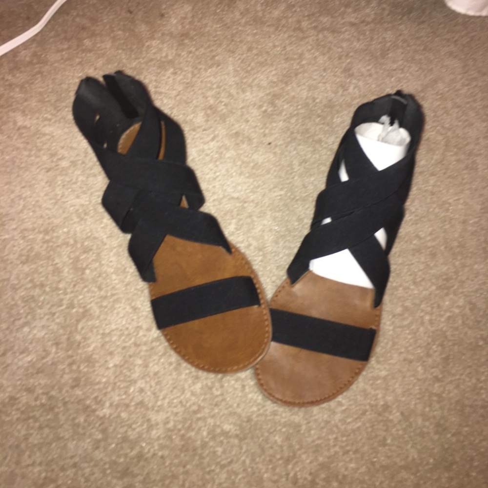 Black stretch Sandals