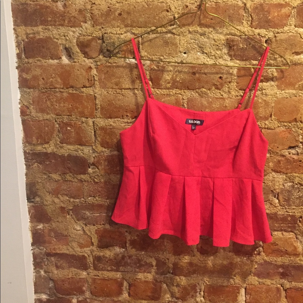 Hot Pink Cropped Tank Top