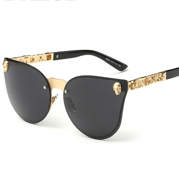 NEW Skull Cat Eye Sunglasses - Picture 3 of 5