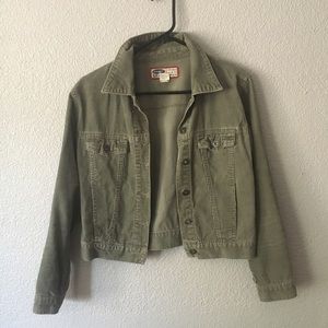 Old navy green denim jacket
