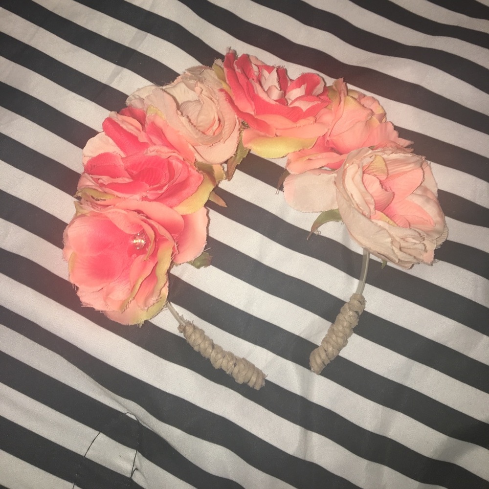 Pink Flower Headband