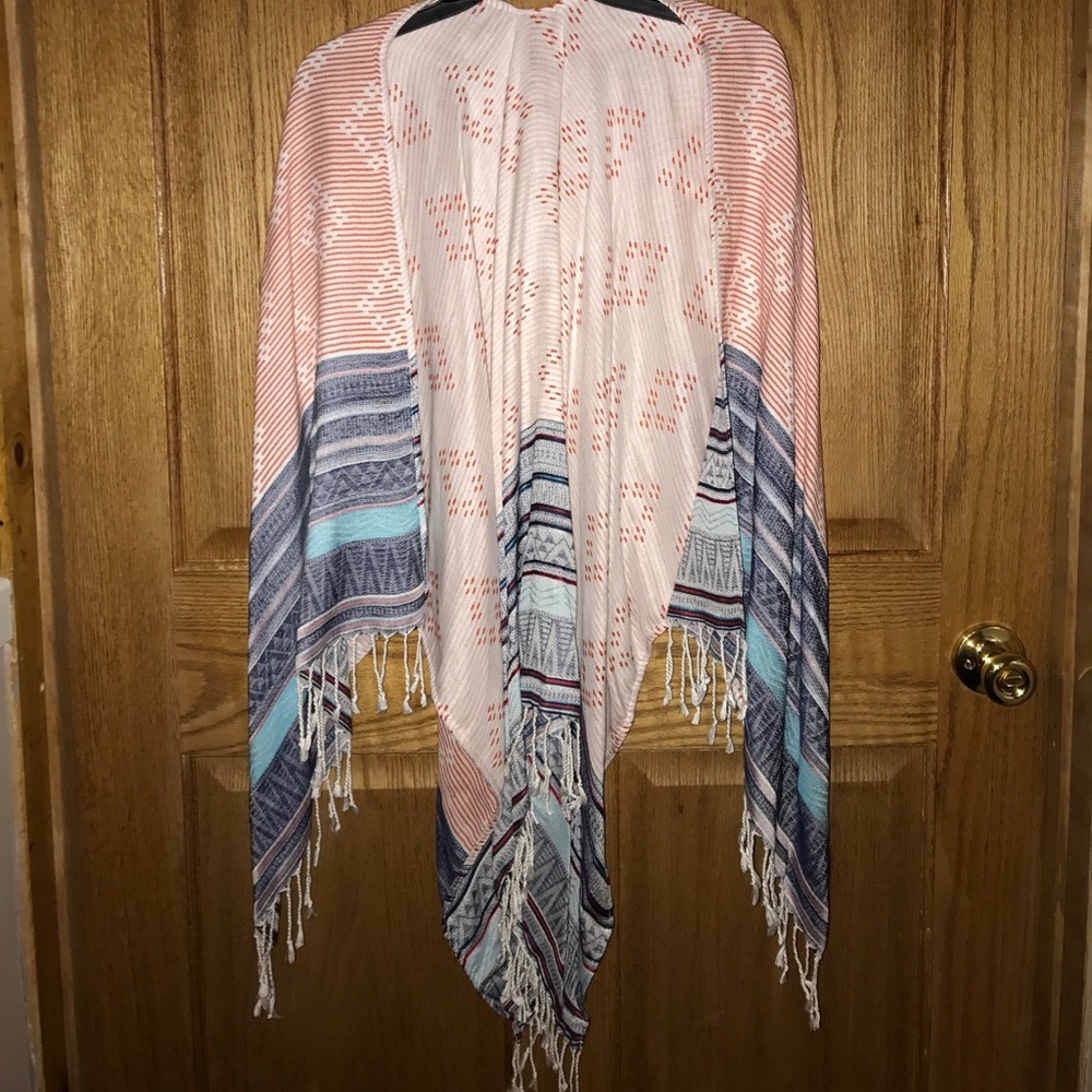 Multicolored poncho