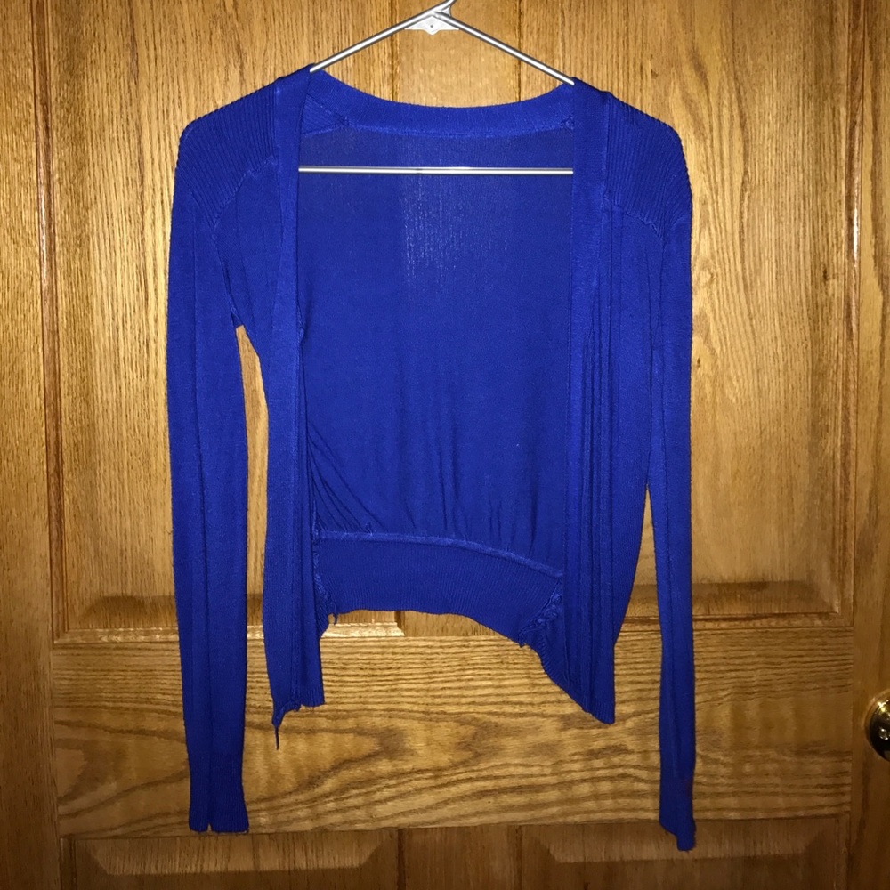 Blue cardigan
