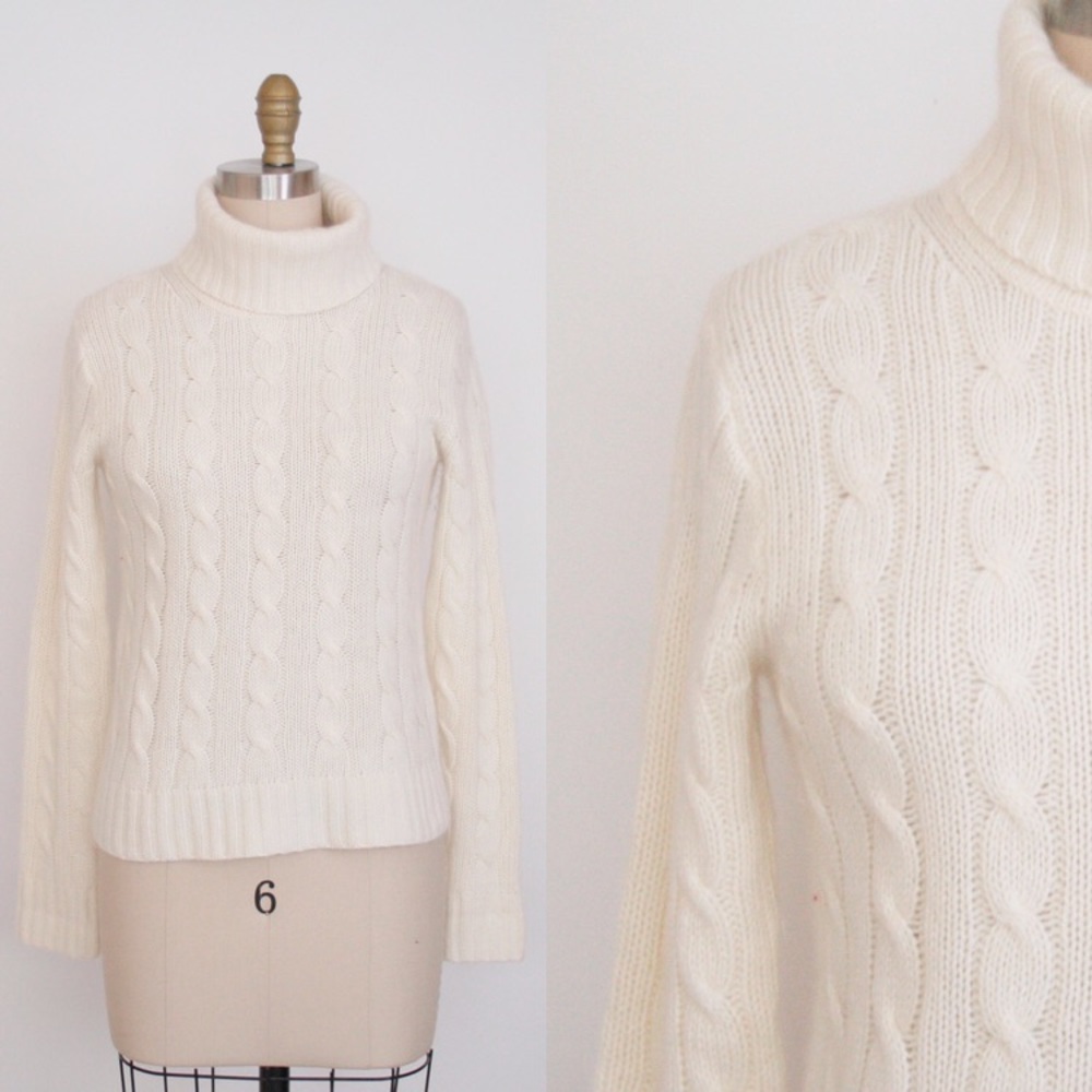 J.Crew White Turtleneck Sweater Long Sleeve Small