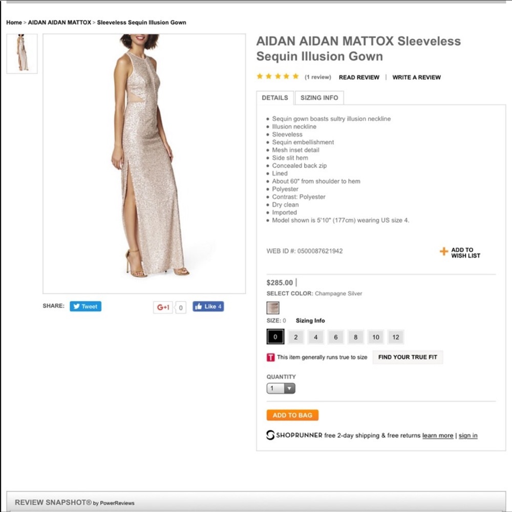 💕AIDAN MATTOX PROM/PARTY DRESS WORN ONCE💕