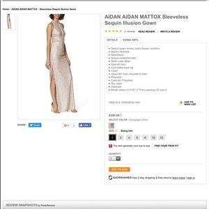 💕AIDAN MATTOX PROM/PARTY DRESS WORN ONCE💕