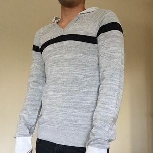 AX Hooded Sweater with Finger Slits