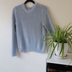 H&m steel blue knitted pull over sweater