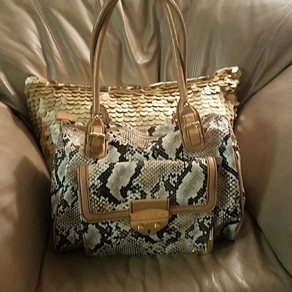 Jessica Simpson Snakeskin Leather Handbag