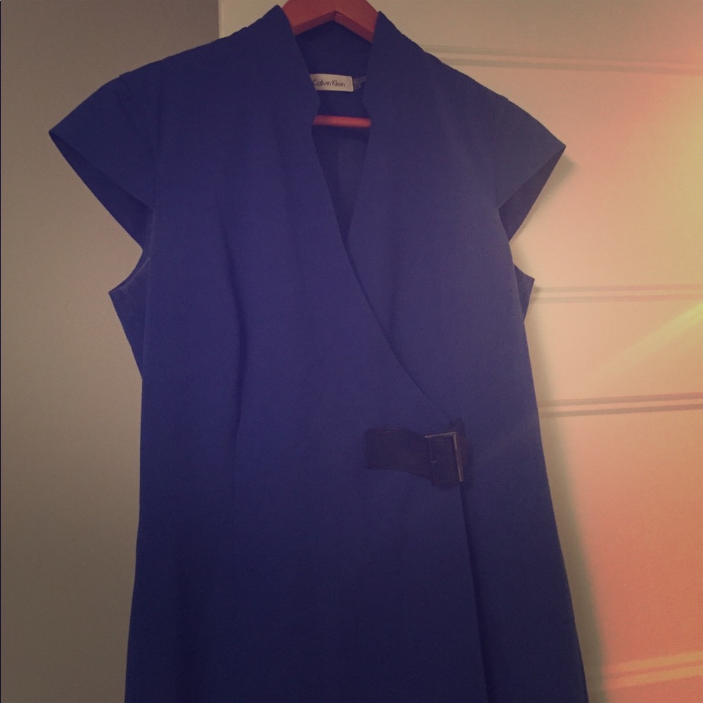 Calvin Klein electric blue dress