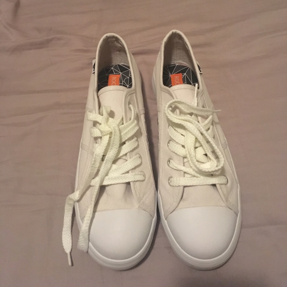 Casual white sneakers