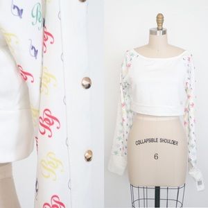 vtg baby phat long sleeve hip hop crop top ls