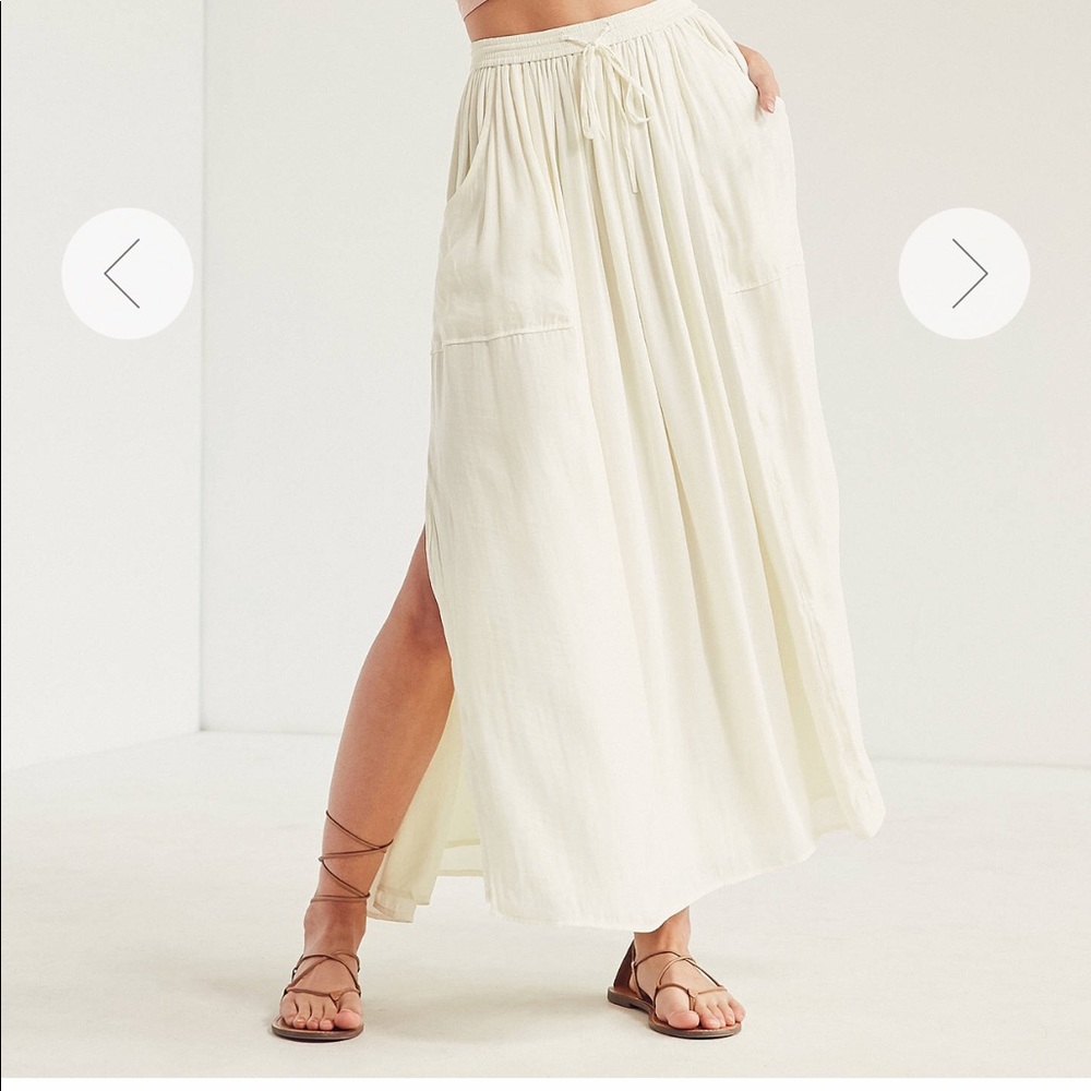 Cream maxi skirt!