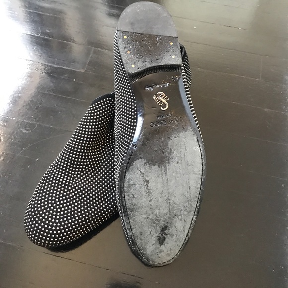 Jimmy school silver studded Slip-Ons