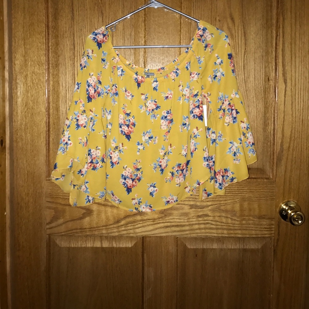Yellow floral shirt