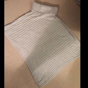 Gray knit poncho
