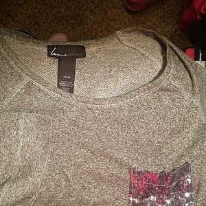 Lane Bryant 14-16 sparkly silver sweater