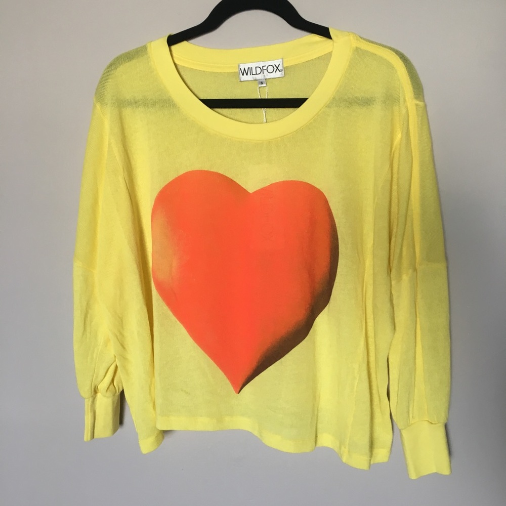 WildFox vintage Heart Sweater