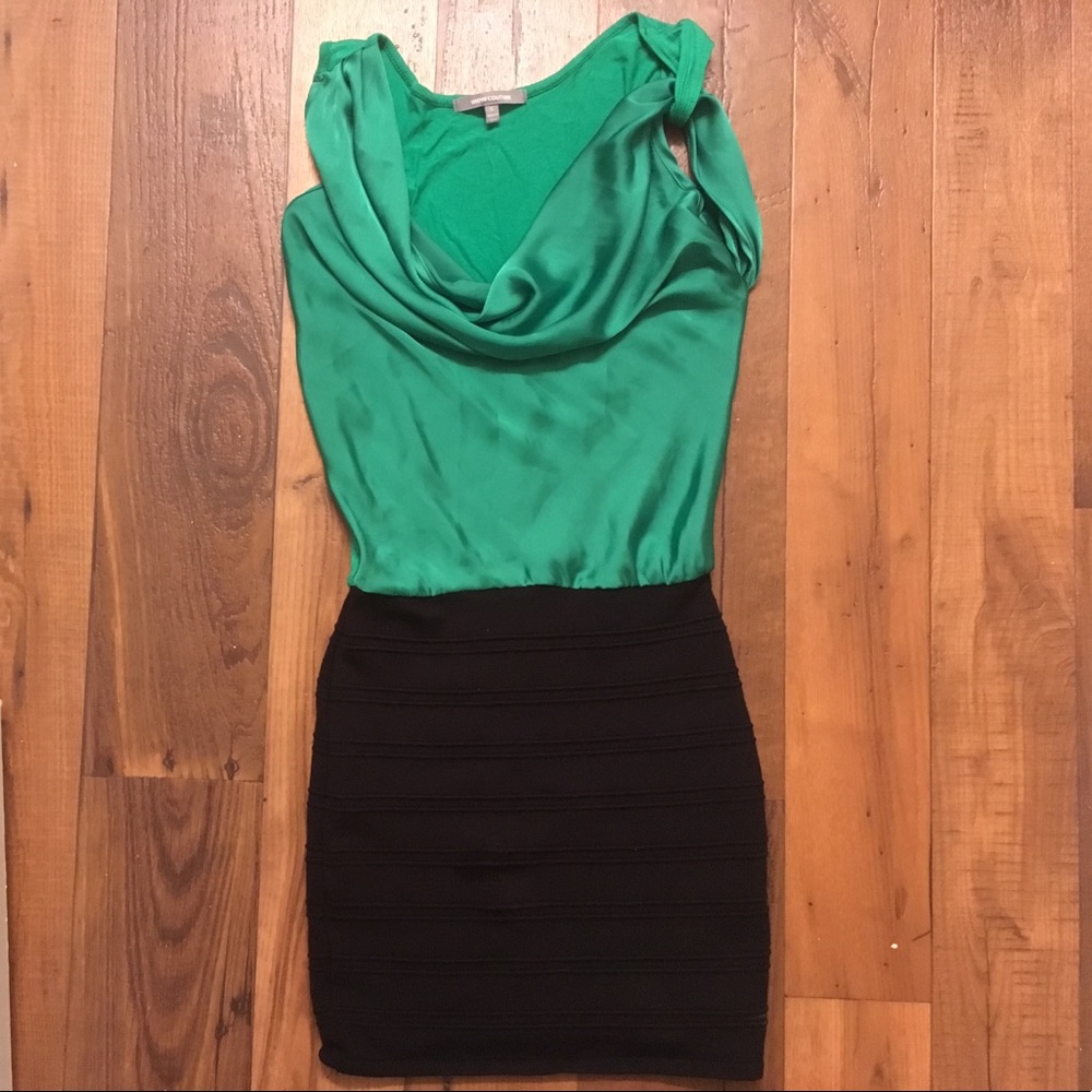 Green and black dress for a night out!