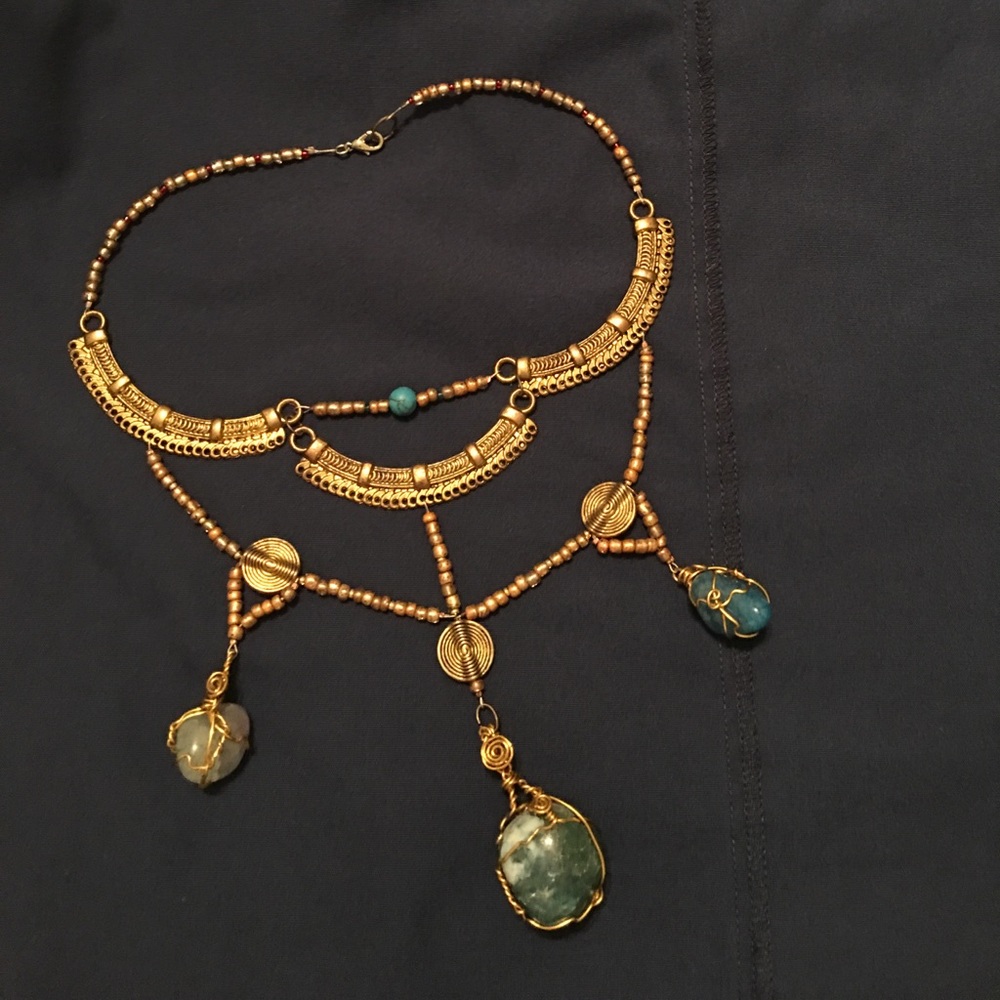 Large tribal statement necklace