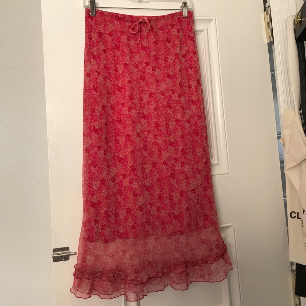 Floral chiffon skirt