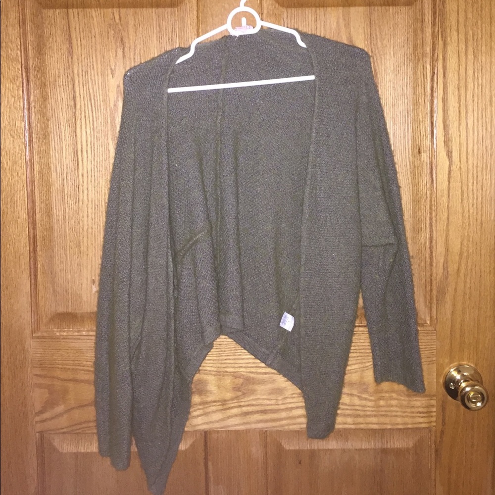 Olive green cardigan