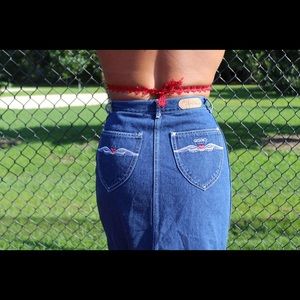 Vintage Gitano denim skirt.