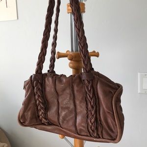 Brown Leather Hobo International Shoulder Bag