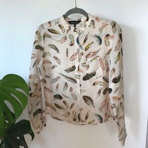 Feather button up