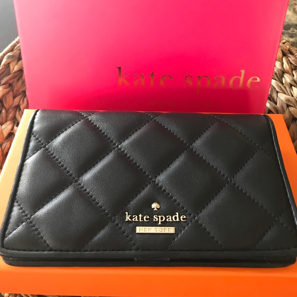 KS quilted black wallet