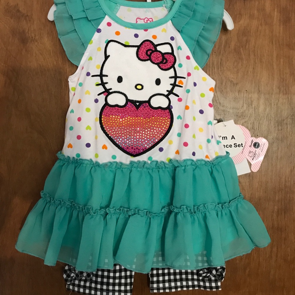 2 piece hello kitty shorts set