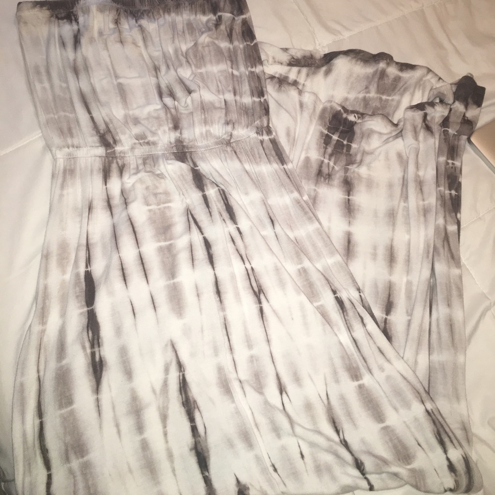 Women's strapless tie-dye maxi dress 👗