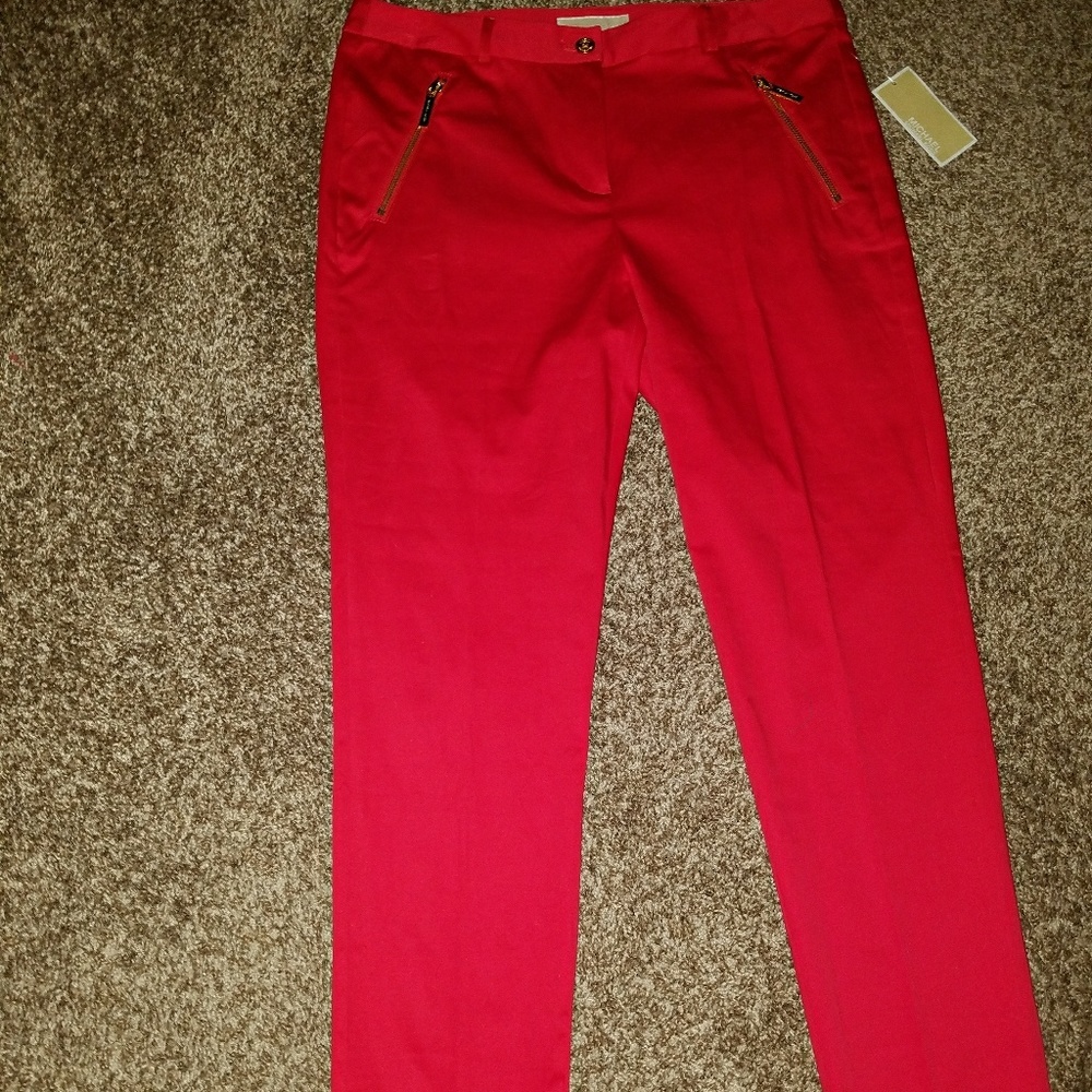 Red Michael Kors Pants