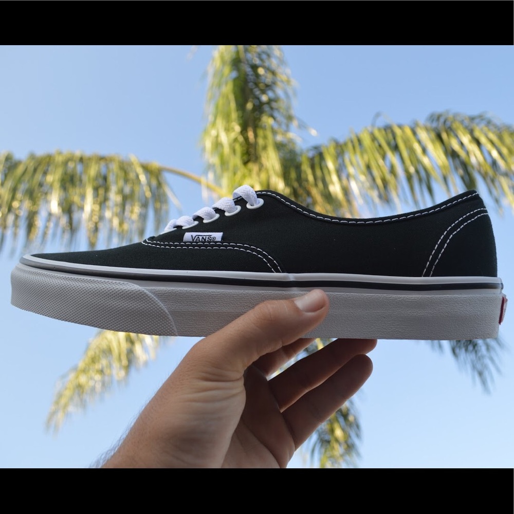 Authentic black & white vans 10 mens / 11.5 womens