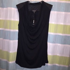 NWT - Express - Tank with Leather Detailing