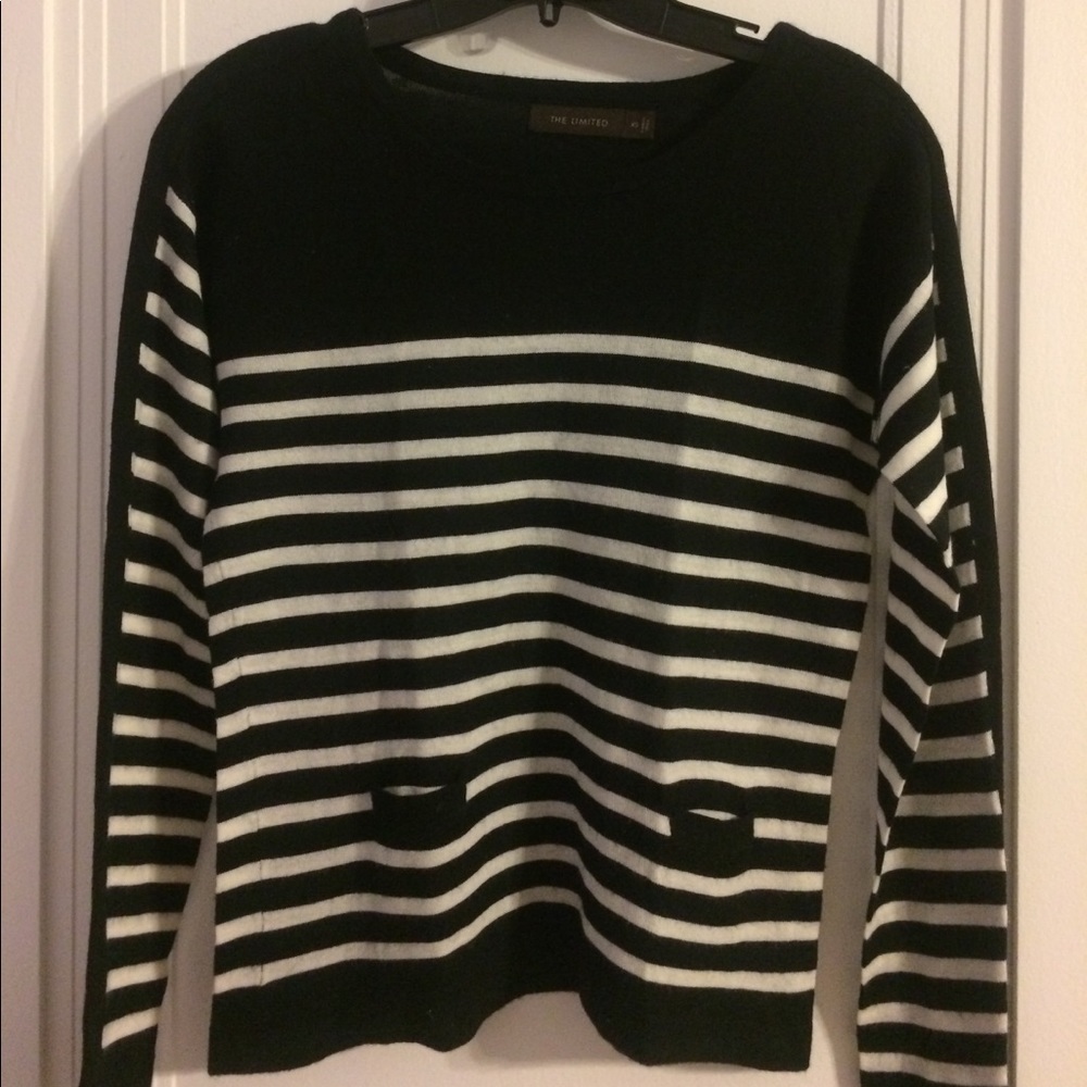 The Limited B&W Striped Sweater