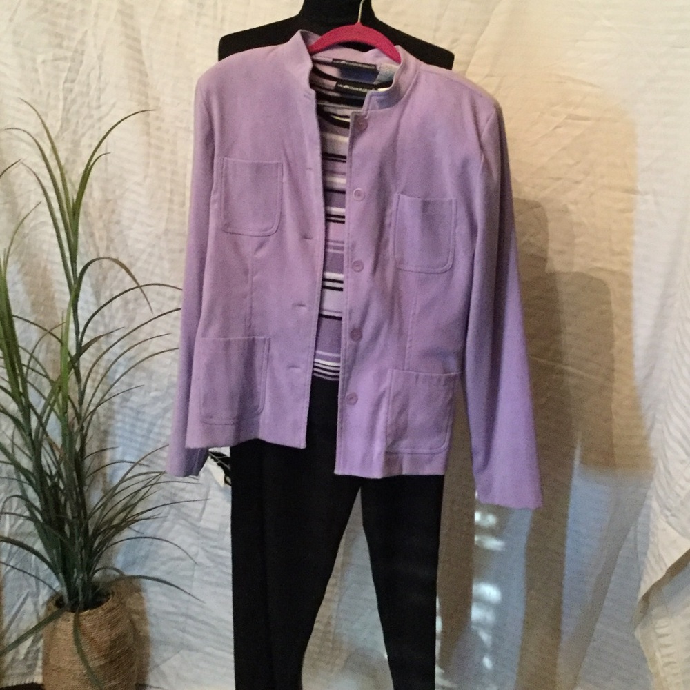 Suede like material suit
