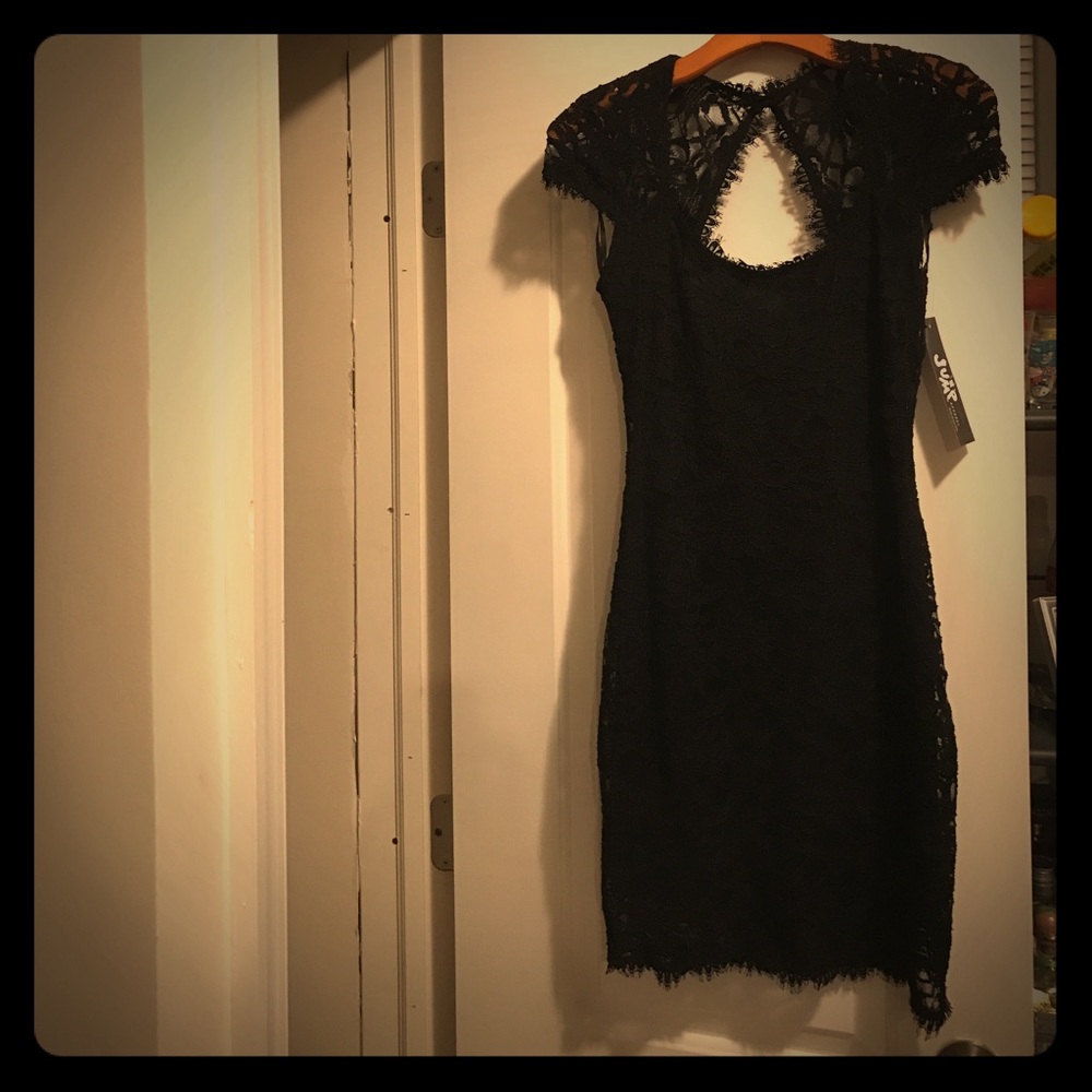 New with tags! Beautiful black lace cocktail dress