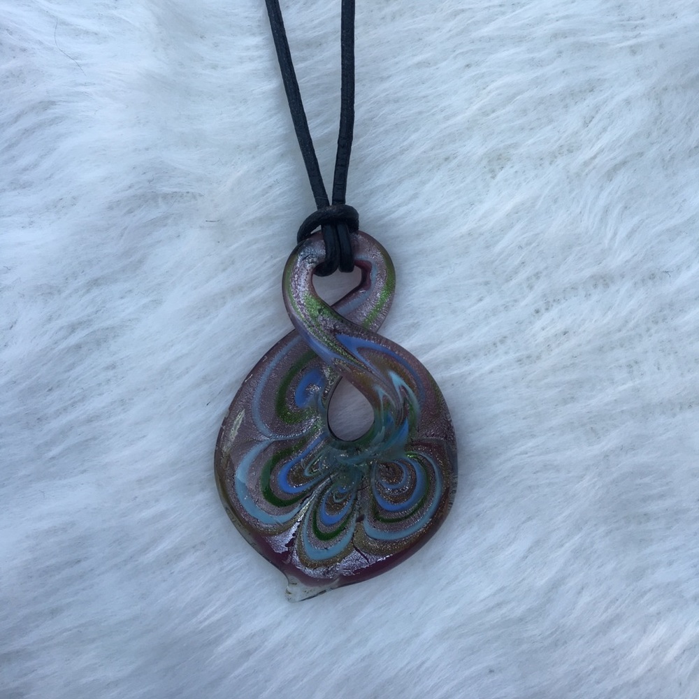 Colorful Handmade Glass Necklace