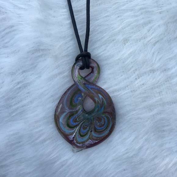 Colorful Handmade Glass Necklace - Picture 1 of 3