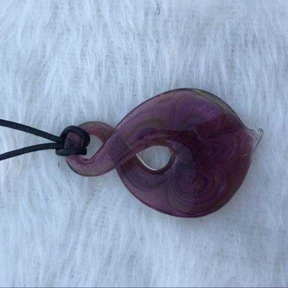 Colorful Handmade Glass Necklace - Picture 3 of 3