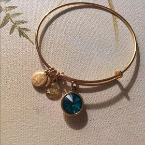 Gold with December gemstone Alex&Ani bracelet.