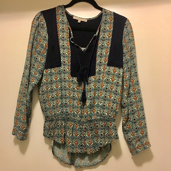 Daniel Rainn Tops - Daniel Rainn Womens 3/4sleeve Cinch Waist Boho Top