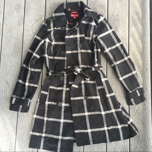 Black and White Rain Coat