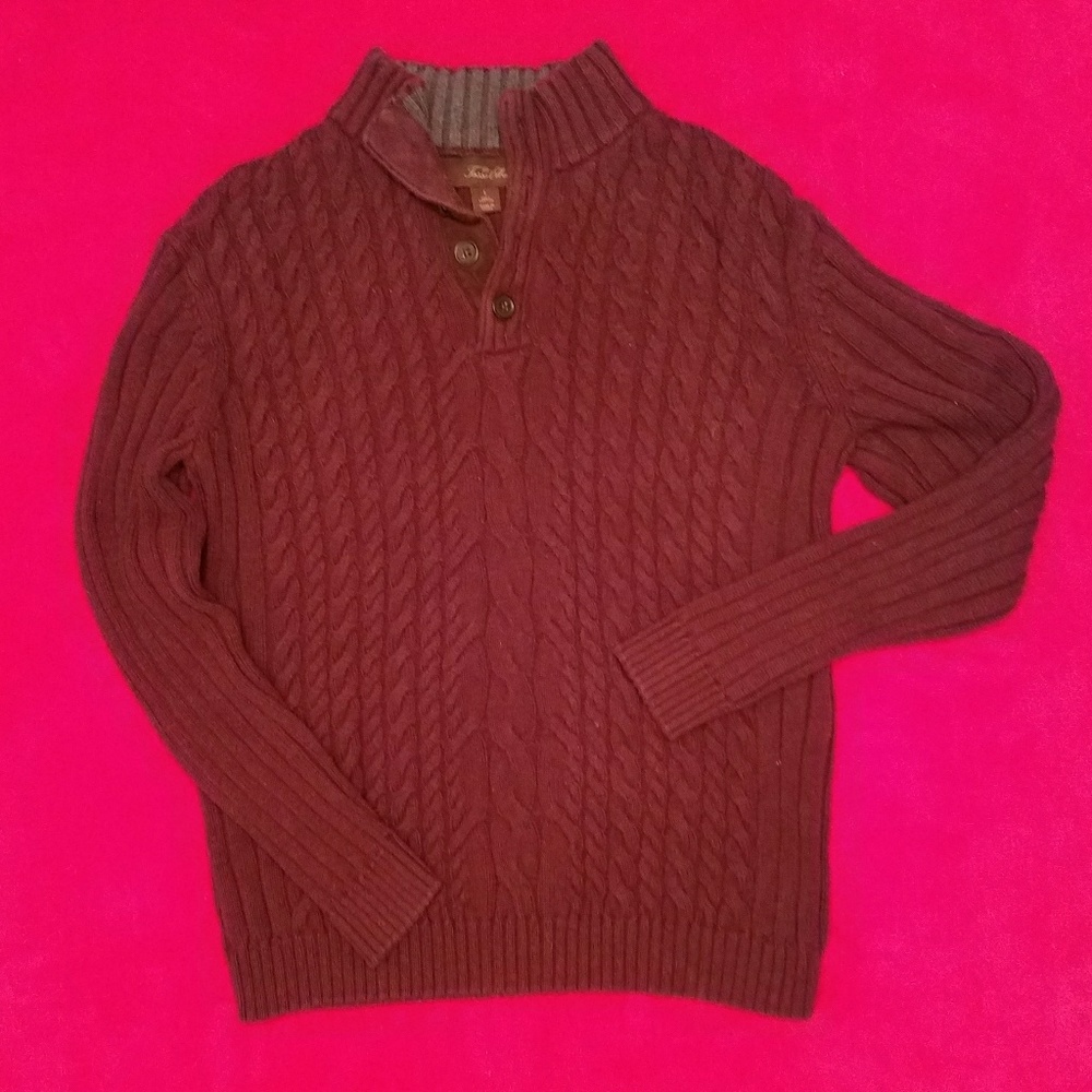 Men's Large Tasso Elba Maroon Sweater