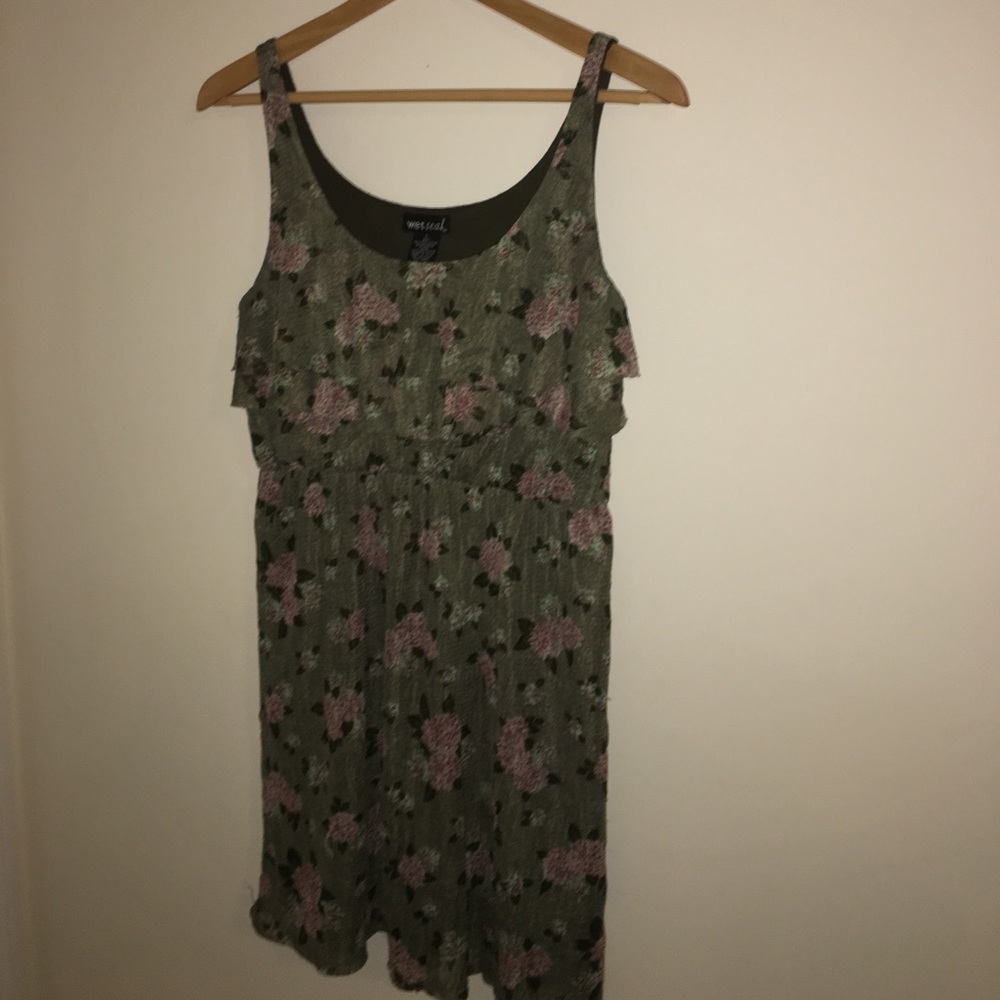 Olive green summer mini dress!