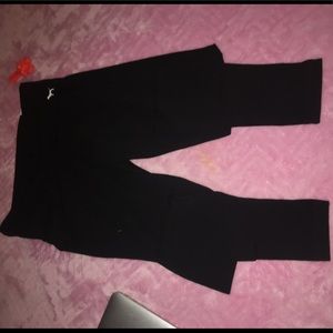 Black brand new fold over pink leggings